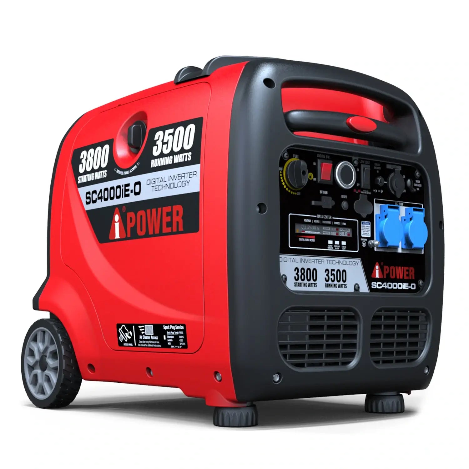 3800W A-iPower Inverter Stromerzeuger Benzin SC4000iE-O